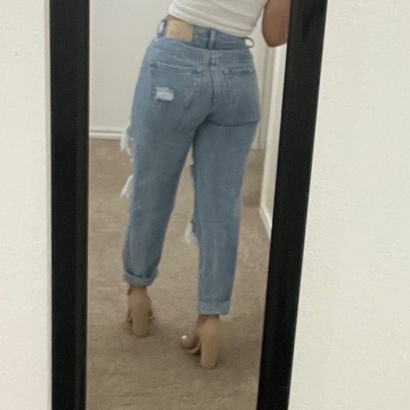 Tie Leg Design Clear Strap Chunky Heeled High heals - Picture 3 of 3